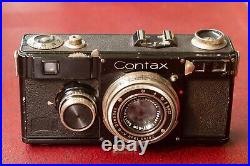 1934 Contax I, Version 7, 1932 Zeiss Tessar 5cm f2.8 lens, case, fully working