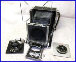 1940s LINHOF Technika III 4x5 FILM Camera with2 LENSES- 9cm Weitwinkel, 15cm Xenar