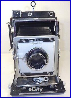 1959 GRAFLEX CROWN GRAPHIC SPECIAL 4x5 PRESS VIEW CAMERA WITH XENAR 135 mm LENS