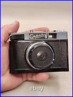 1967 35 mm film camera. Rare vintage camera Smena 8. Works 1967 35 mm film camera. Rare vintage camera Smena 8. Works
