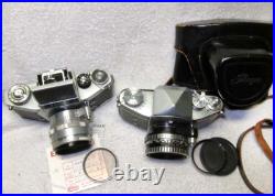 2 Vintage German EXAKTA SLR Cameras. VX & VX1000 withZeiss Jena Lens. East Germany 2 Vintage German EXAKTA SLR Cameras. VX & VX1000 withZeiss Jena Lens. East Germany