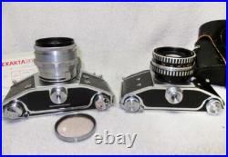 2 Vintage German EXAKTA SLR Cameras. VX & VX1000 withZeiss Jena Lens. East Germany
