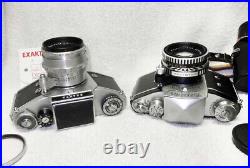 2 Vintage German EXAKTA SLR Cameras. VX & VX1000 withZeiss Jena Lens. East Germany