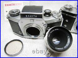 2 Vintage German EXAKTA SLR Cameras. VX & VX1000 withZeiss Jena Lens. East Germany 2 Vintage German EXAKTA SLR Cameras. VX & VX1000 withZeiss Jena Lens. East Germany