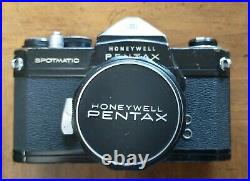 2 Vintage Pentax Honeywell Spotmatic Film Cameras LOT Case, Lens, Manual, ETC
