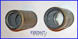 (2) c1870-1880 Brass WET PLATE STEREO CAMERA LENS Perfect MATCHED PAIR
