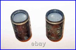 (2) c1870-1880 Brass WET PLATE STEREO CAMERA LENS Perfect MATCHED PAIR