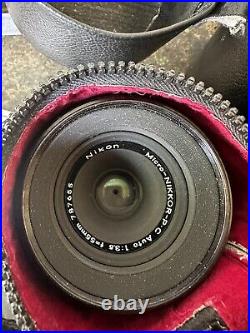4 Good Vintage Nikon Nikkor Lenses for Nikon F 35mm camera Non Ai