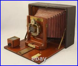 5x7 Cycle Poco No. 3 Folding Camera /w Brass Lens and Red Bellows