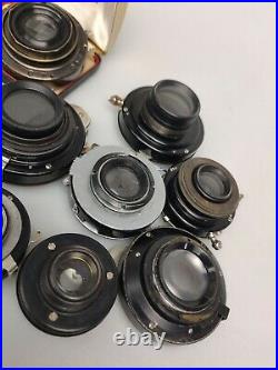 9 Vintage Folding Camera Lenses Ansco