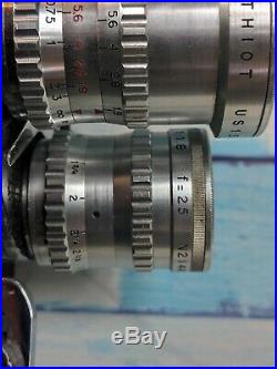 AMAZING Bolex H 16 Reflex 16mm Film Camera with4 Lenses, case, filters, film MORE