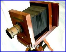 ANTIQUE CENTURY NO. 5 CAMERA With STAND & PORTRAIT LENS SERIES A F-5 6 1/2 X 8 1/