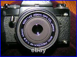 ASAHI Pentax Camera Set Vintage with Lens, Flash, Filter, etc. Read Ad