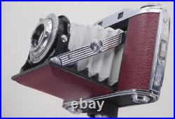 Agfa Isolette III f4.5 Solinar NEW BURGUNDY Leatherette & Grey Bellows