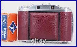 Agfa Isolette III f4.5 Solinar NEW BURGUNDY Leatherette & Grey Bellows