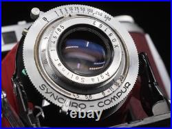 Agfa Isolette III f4.5 Solinar NEW BURGUNDY Leatherette & RED Bellows Agfa Isolette III f4.5 Solinar NEW BURGUNDY Leatherette & RED Bellows