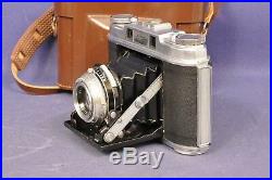 Agfa Super Isolette Klappkamera mit Tasche / Solinar 3.5/75mm Objektiv Lens