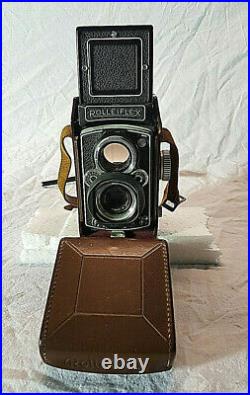 Ancien ROLLEIFLEX 3.5F Tessar 75mm Carl Zeiss Twin Lens Rollei F&H +housse TESTÉ