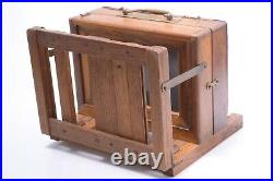 Antique 12x20cm Wet Plate Stereo Camera Gasc & Charconnet Consec. Serial Lenses