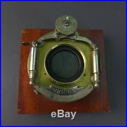 Antique 5x7 Seroco View Camera 1890's Brass Lens & Unicum Shutter with Wood Tripod