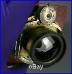 Antique 5x7 Seroco View Camera 1890's Brass Lens & Unicum Shutter with Wood Tripod