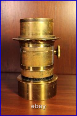 Antique Brass Photo Lens Petzval Old Vintage Camera c. 1900