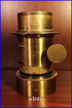 Antique Brass Photo Lens Petzval Old Vintage Camera c. 1900