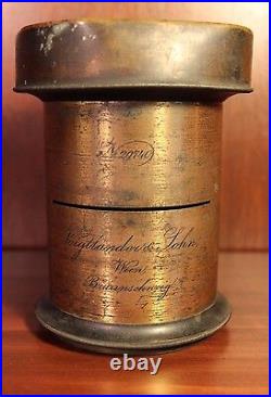 Antique Brass Photo Lens Voigtlander No. 5 Old Vintage Camera 1884