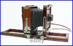 Antique Gundlach Korona Box Folding Camera Large Panoramic Bausch & Lomb Lens