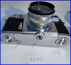 Antique Vintage Zeiss Ikon Contax IIIa 35 mm Camera + Sonnar 12 f 50mm Lens