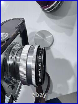 Antique Vintage Zeiss Ikon Contax IIIa 35 mm Camera + Sonnar 12 f 50mm Lens