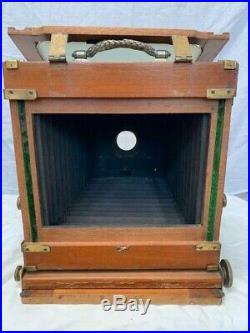 Antique Wooden 5 X 7 Field Camera (used for wet plate) E. Suter Aplanat # 2 Lens