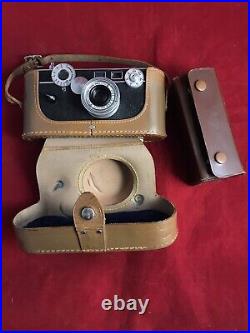Argus Vintage Camera & Set Rolleinar Lens Leather Case Rolleisoft Range Finder