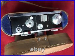 Argus Vintage Camera & Set Rolleinar Lens Leather Case Rolleisoft Range Finder