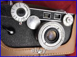 Argus Vintage Camera & Set Rolleinar Lens Leather Case Rolleisoft Range Finder