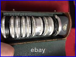 Argus Vintage Camera & Set Rolleinar Lens Leather Case Rolleisoft Range Finder