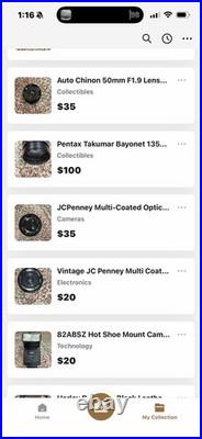 Array of Vintage Cameras and Lenses Lot of 3 Cameras with Case and Accessories