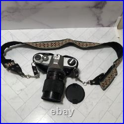 Asahi Pentax K1000 SLR Vintage Camera w 62mm Albinar ADG Lens Strap Cover Tested