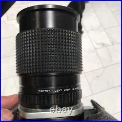 Asahi Pentax K1000 SLR Vintage Camera w 62mm Albinar ADG Lens Strap Cover Tested