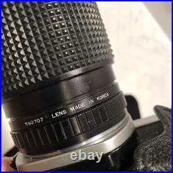 Asahi Pentax K1000 SLR Vintage Camera w 62mm Albinar ADG Lens Strap Cover Tested