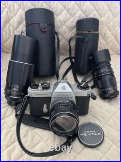 Asahi Pentax Spotmatic SLR Camera with 3 Lenses. FREE SHIPPING Asahi Pentax Spotmatic SLR Camera with 3 Lenses. FREE SHIPPING