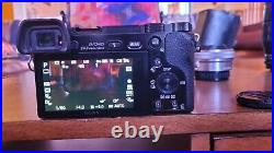 Barely Used Sony Alpha A6000 Digital Camera With 16-50mm and Vintage Lenses