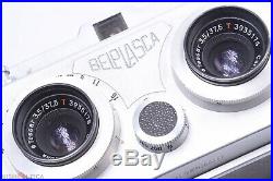 Belca Veb Belplasca 35mm Stereo Camera 37.5mm 3.5 Zeiss T Tessar 1q Lenses