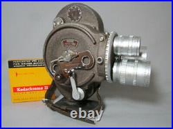 Bell & Howell Filmo 70dr 16mm Movie Camera Angenieux Taylor Hobson C-mount Lens