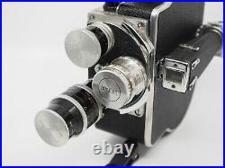Bolex H16 16mm Movie Camera Kern Paillard 16/25/75mm Lens Original Box