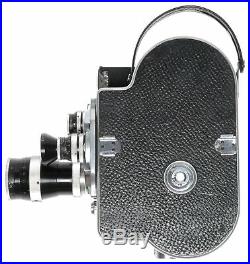Bolex H16 Paillard 16mm film cine camera 3 standard lenses