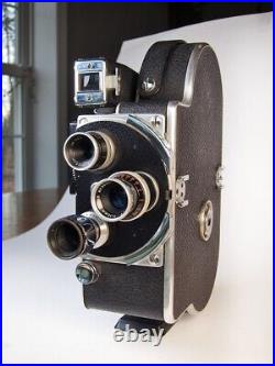 Bolex H8 Movie Camera with three Lenses