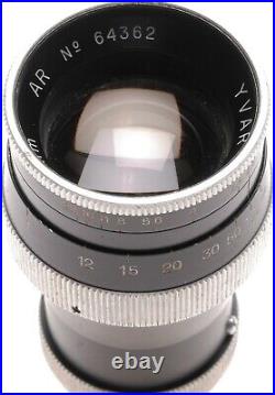 Bolex Yvar 12.5 f=75mm AR vintage C-mount camera lens H16 cine