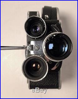 Bolex h16 reflex 16mm Film Camera with 3 Lenses
