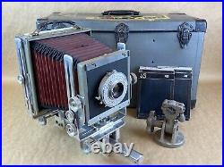 Burke & James Grover 4x5 View Camera With 5 1/2 4.5 Paragon Lens & Case